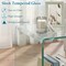 Glass End Table 2-Tier Shelf Mobile Detachable Wheels Sofa Side Table